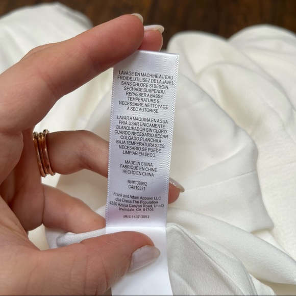 NEW Dress the Population Iris Gown in Off White - Picture 6 of 13